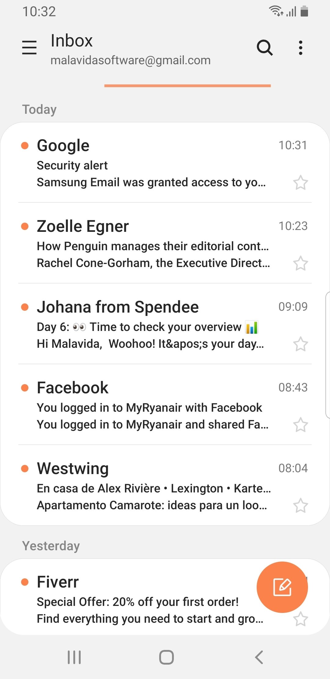 Samsung Email Android