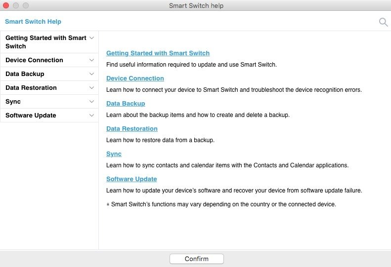 samsung smart switch for mac fails to connect to my phone