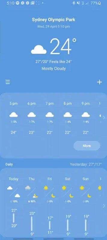 Samsung Weather 1 6 30 19 Android用ダウンロードapk無料