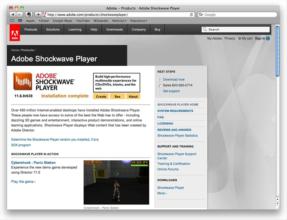 adobe shockwave player 11 free download for mac