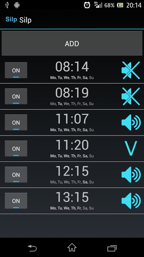 SILent mode Planner Android 