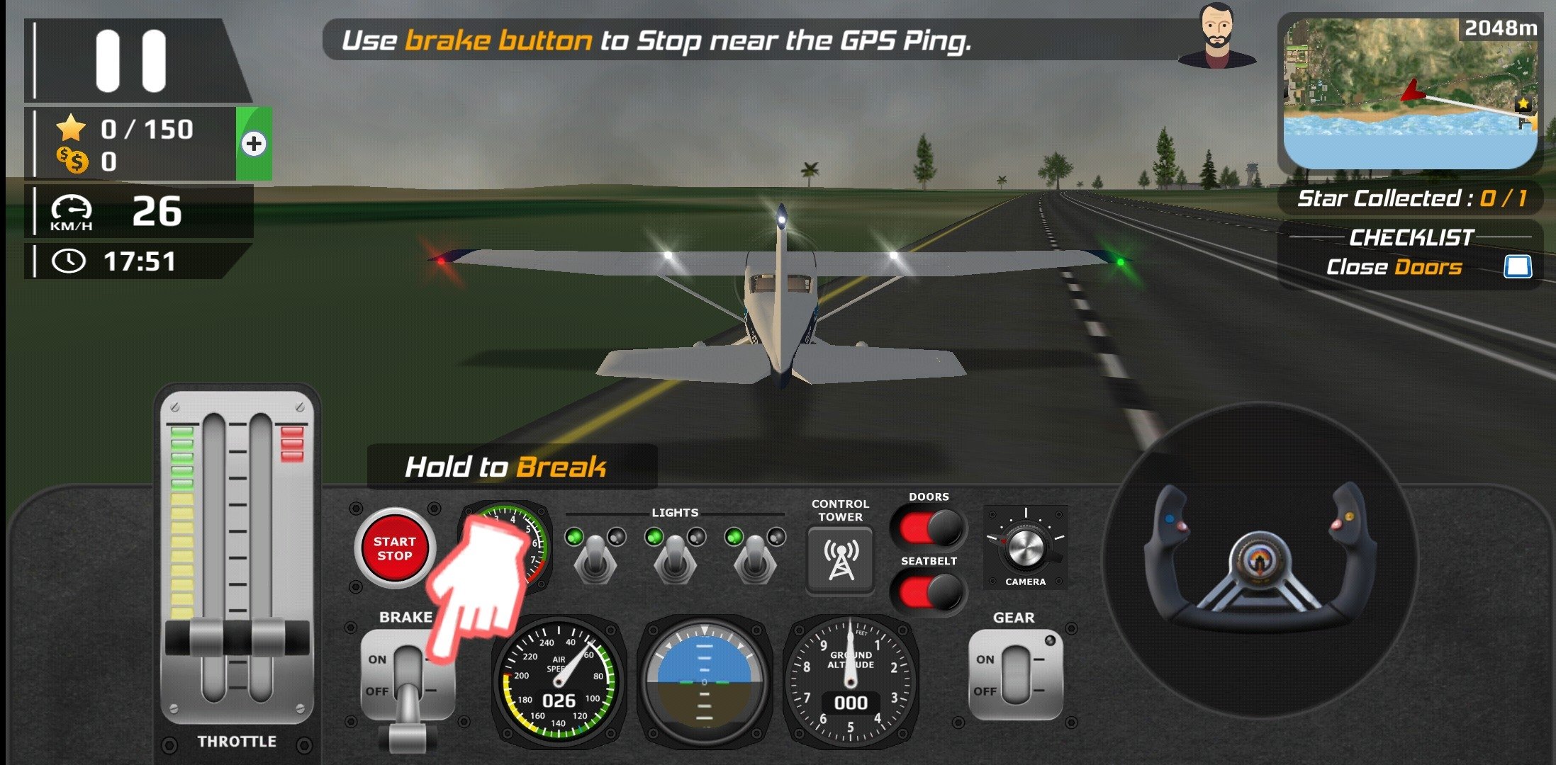 Ícone playstore do simulador de jogo de avião sem borda no céu