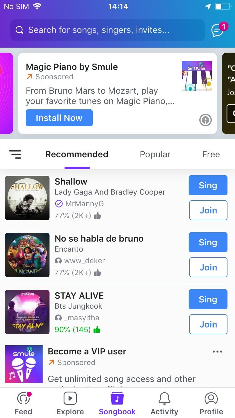 Sing By Smule Iphone用ダウンロード無料