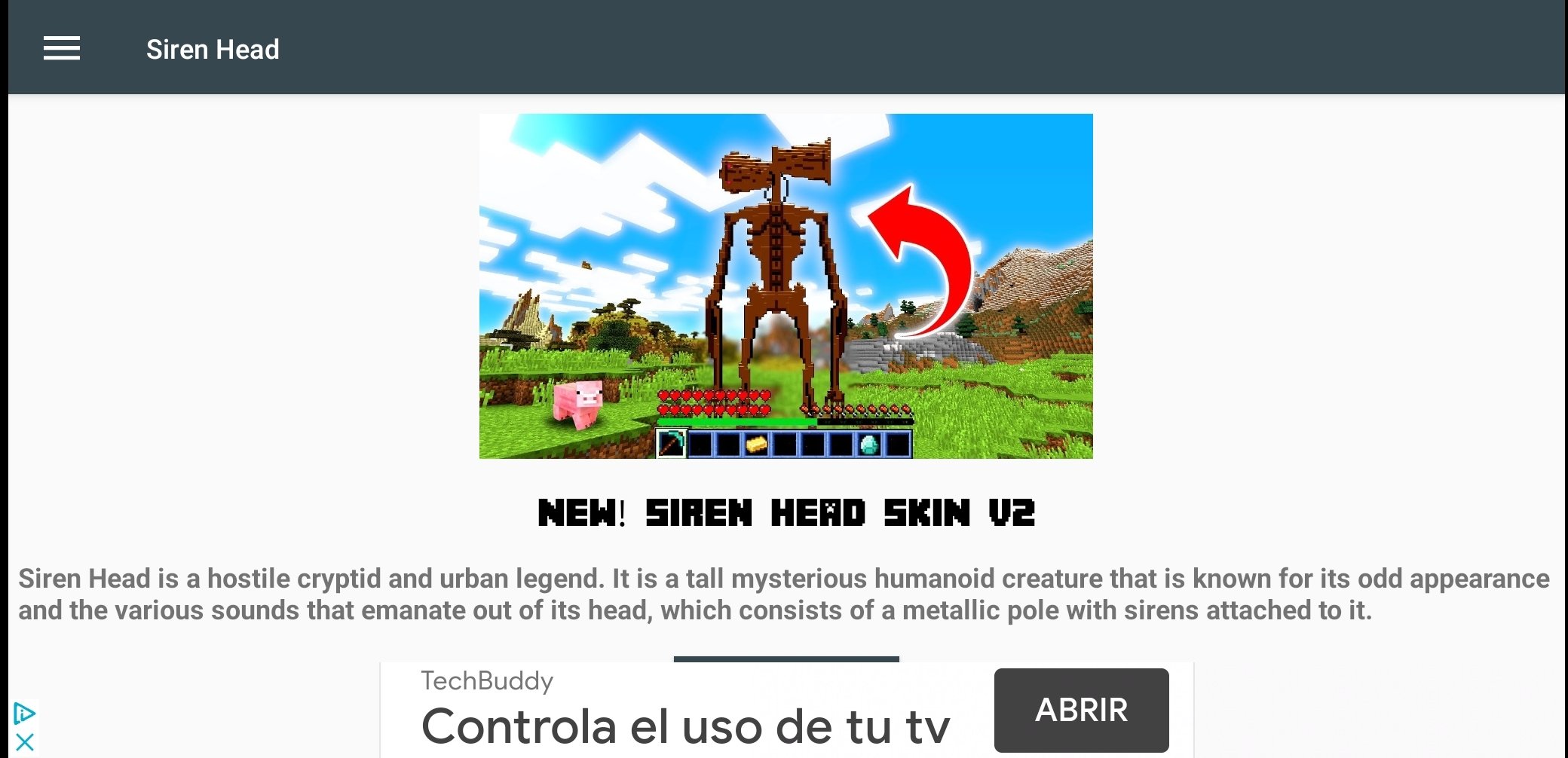 Siren Head Game for MCPE 8.0 - Скачать для Android APK бесплатно