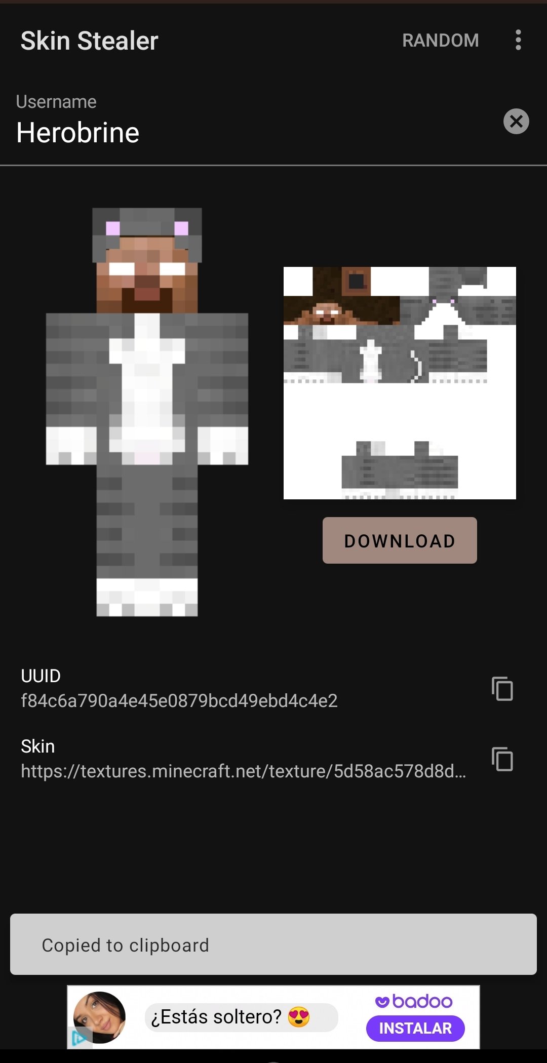 Herobrine Skin Craft for Android - Download