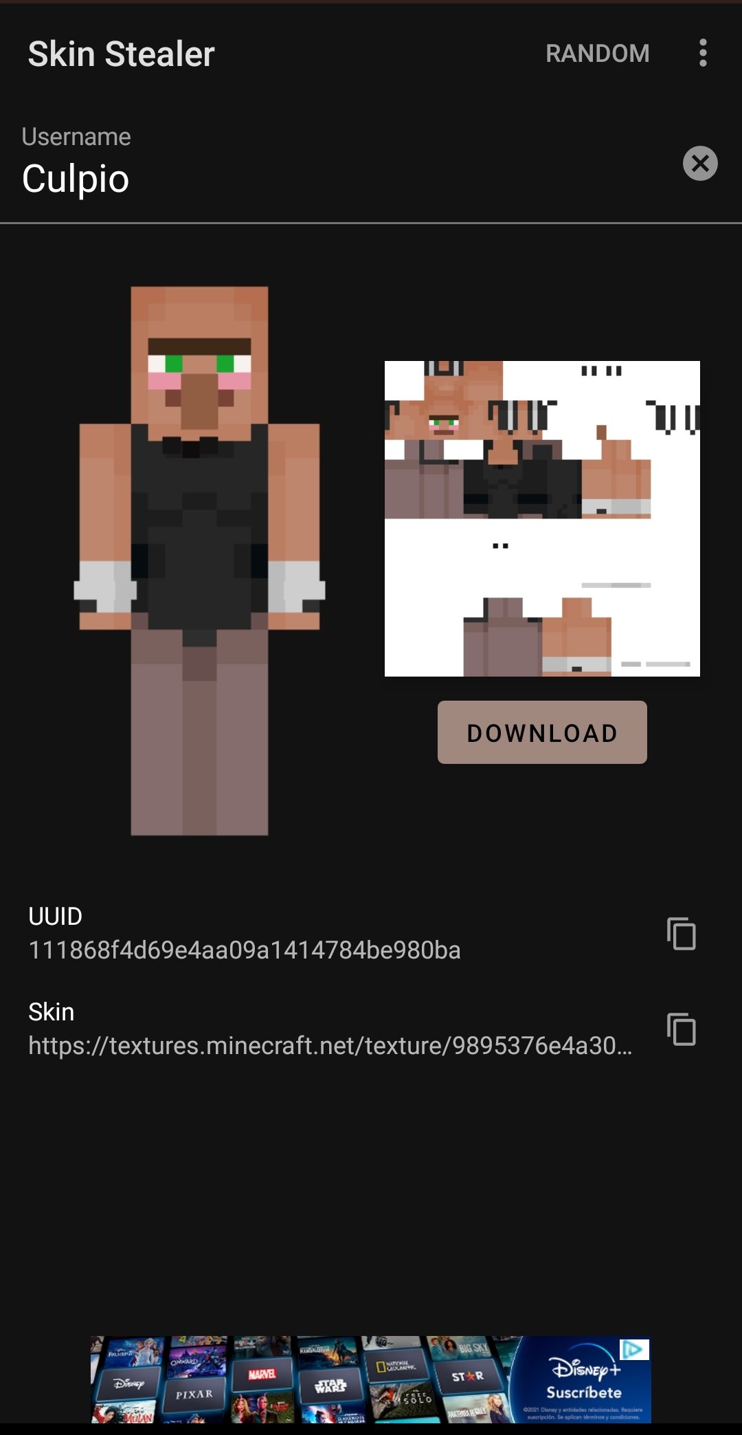 download minecraft skin stealer