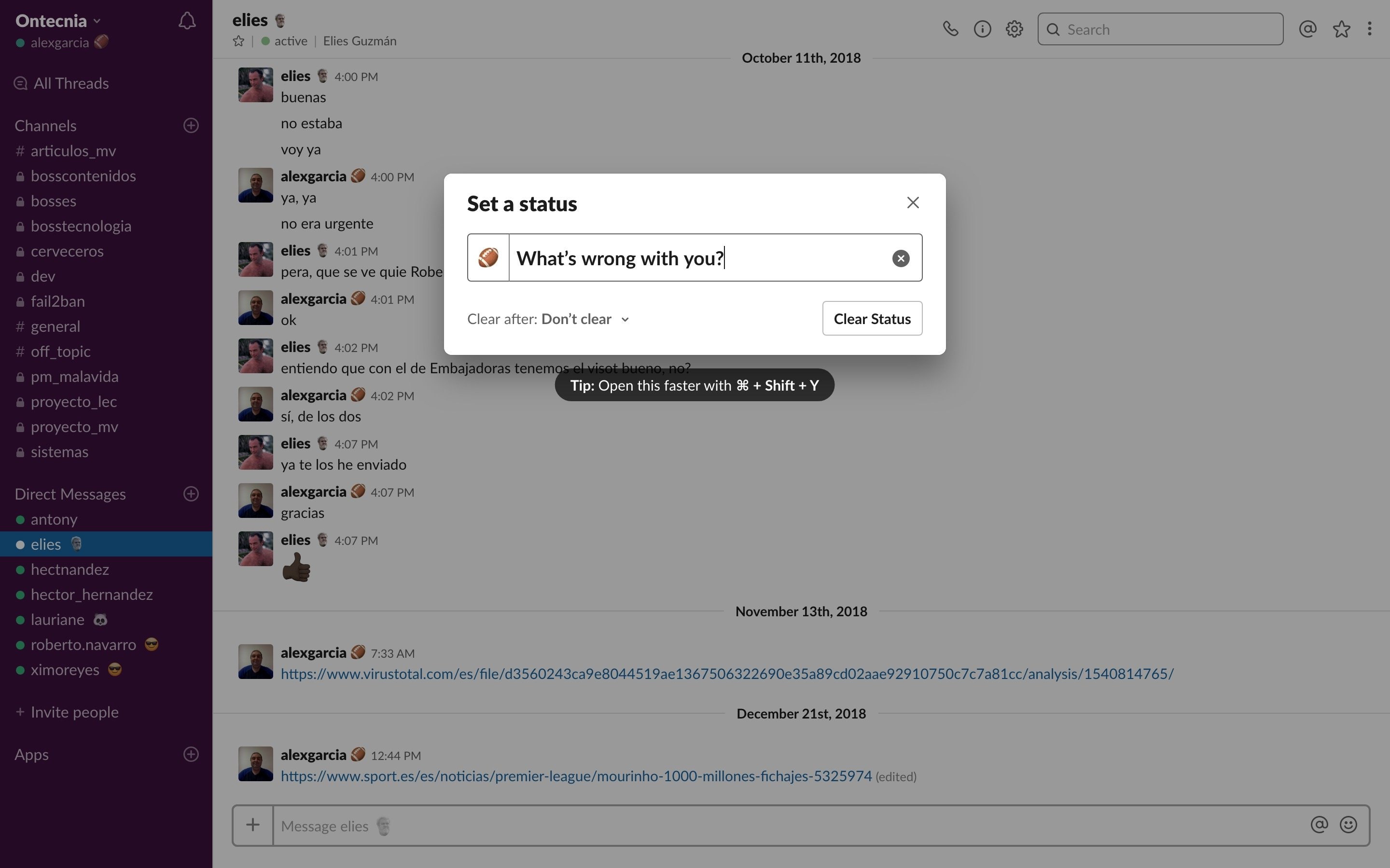 slack notifications on mac