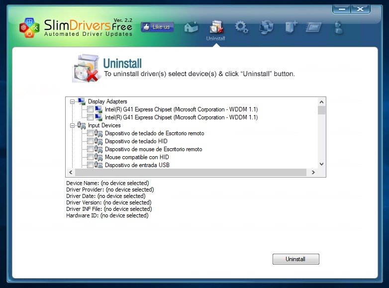 SlimDrivers download the new version for mac