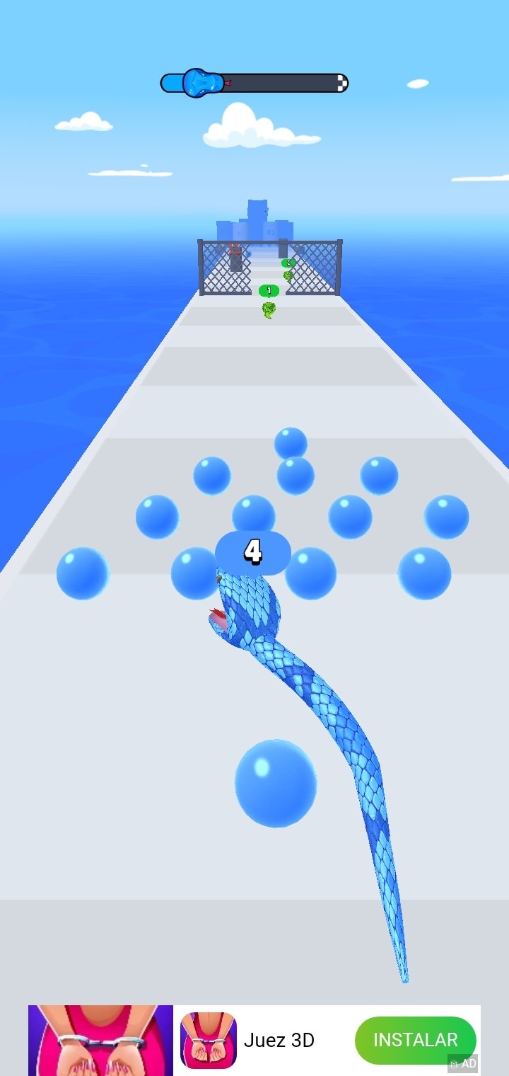 Temos que esticar essa cobra para vencer! (Snake run race) #game 