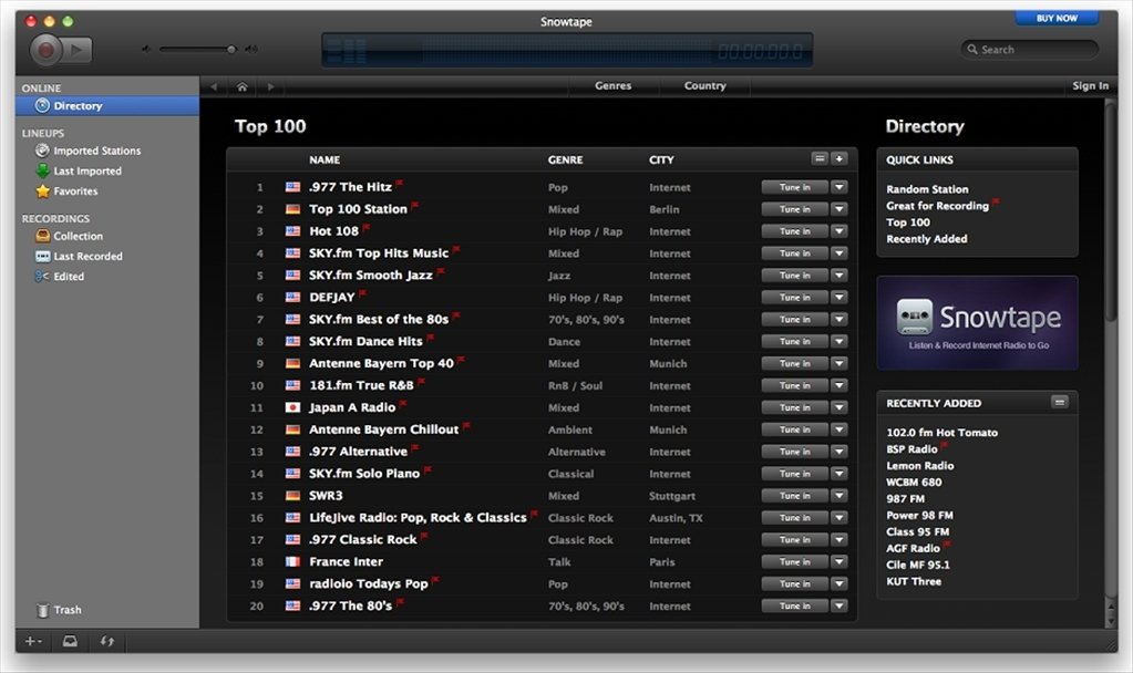 mac os x radio player