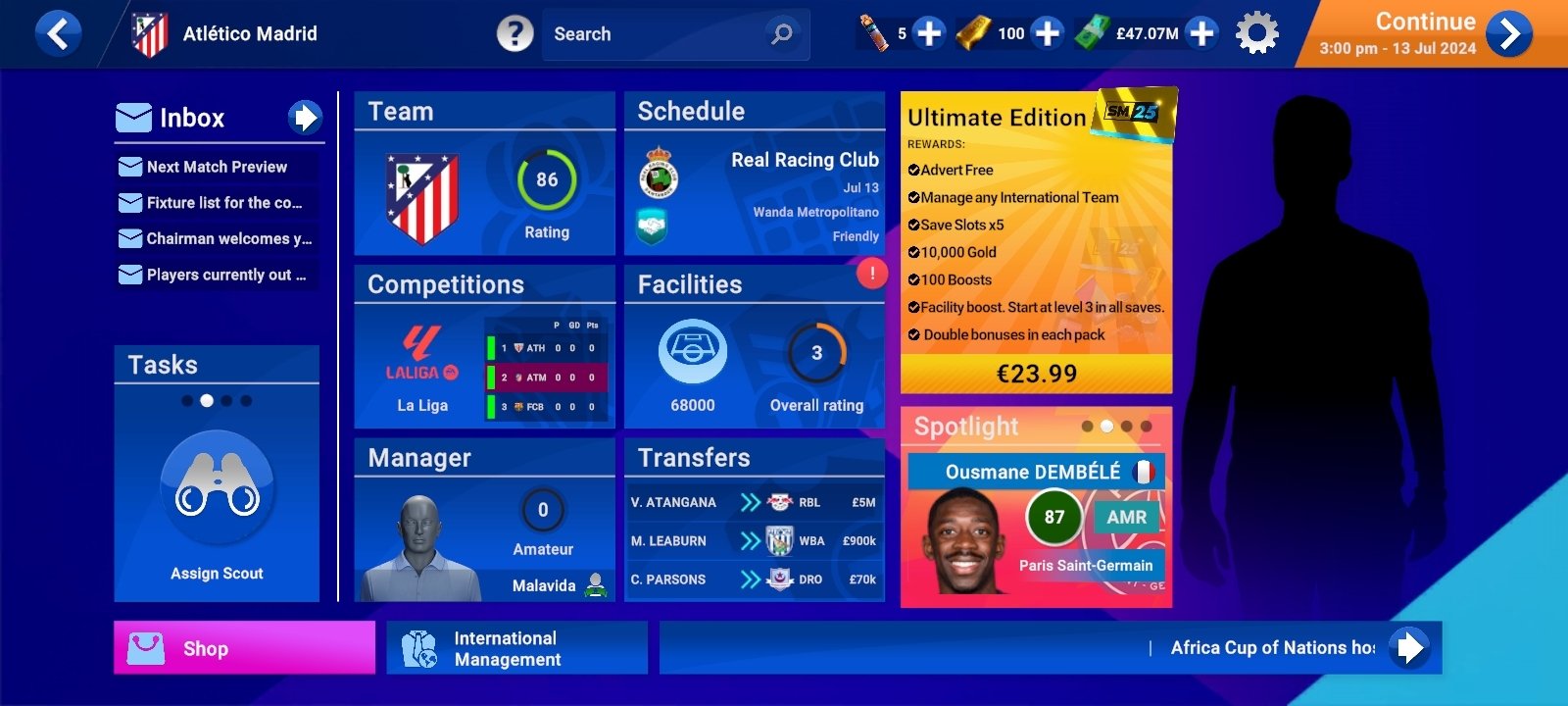 Soccer Manager 2024 4.2.0 - Скачать для Android APK бесплатно