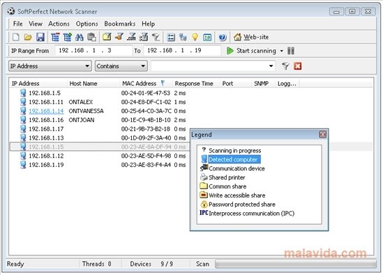 windows network scanner hosts