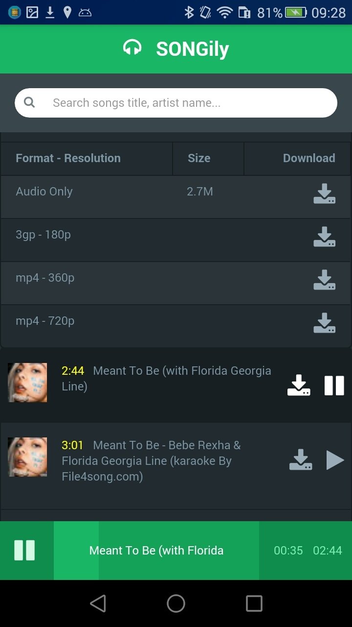 SONGily 4.0.0 - Скачать для Android APK бесплатно