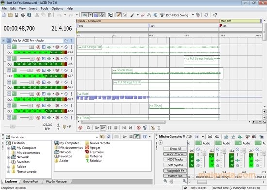 acid pro 10 daw set up