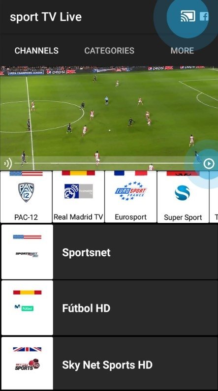 Download do APK de Canais de TV ao vivo de futebol para Android