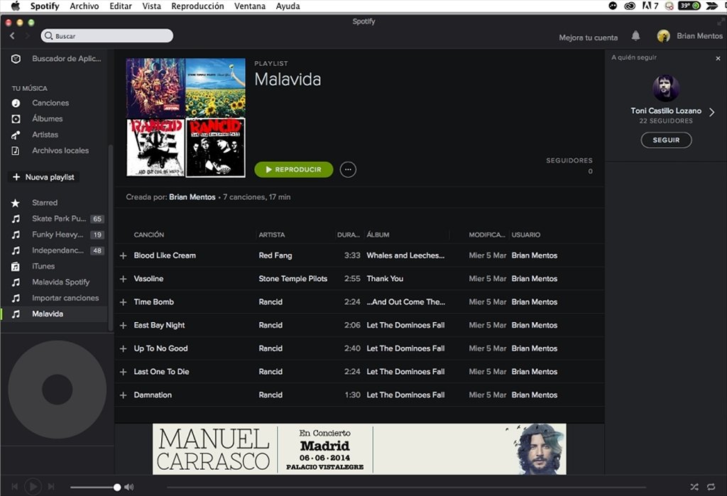 spotify for mac book