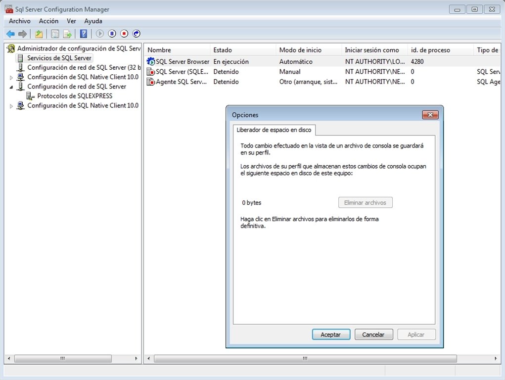 conectar con sql server 2008 express service pack 4 download