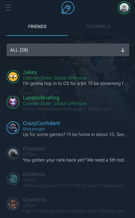 steam chat wont undock