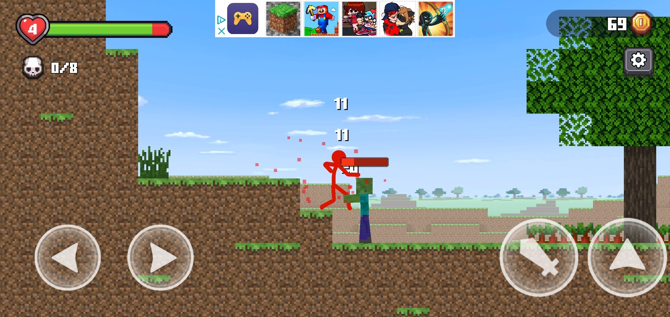 Baixar Stickman Fight In WorldCraft APK