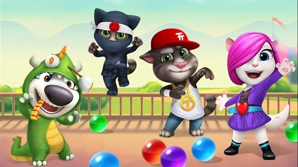 my talking tom hack bubble shooter