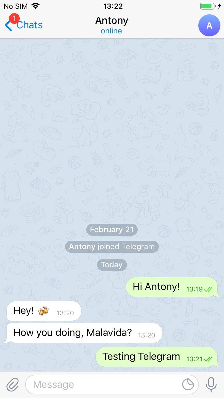 telegram iphone for android