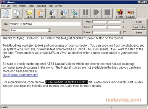 NextUp TextAloud 4.0.71 for mac download free