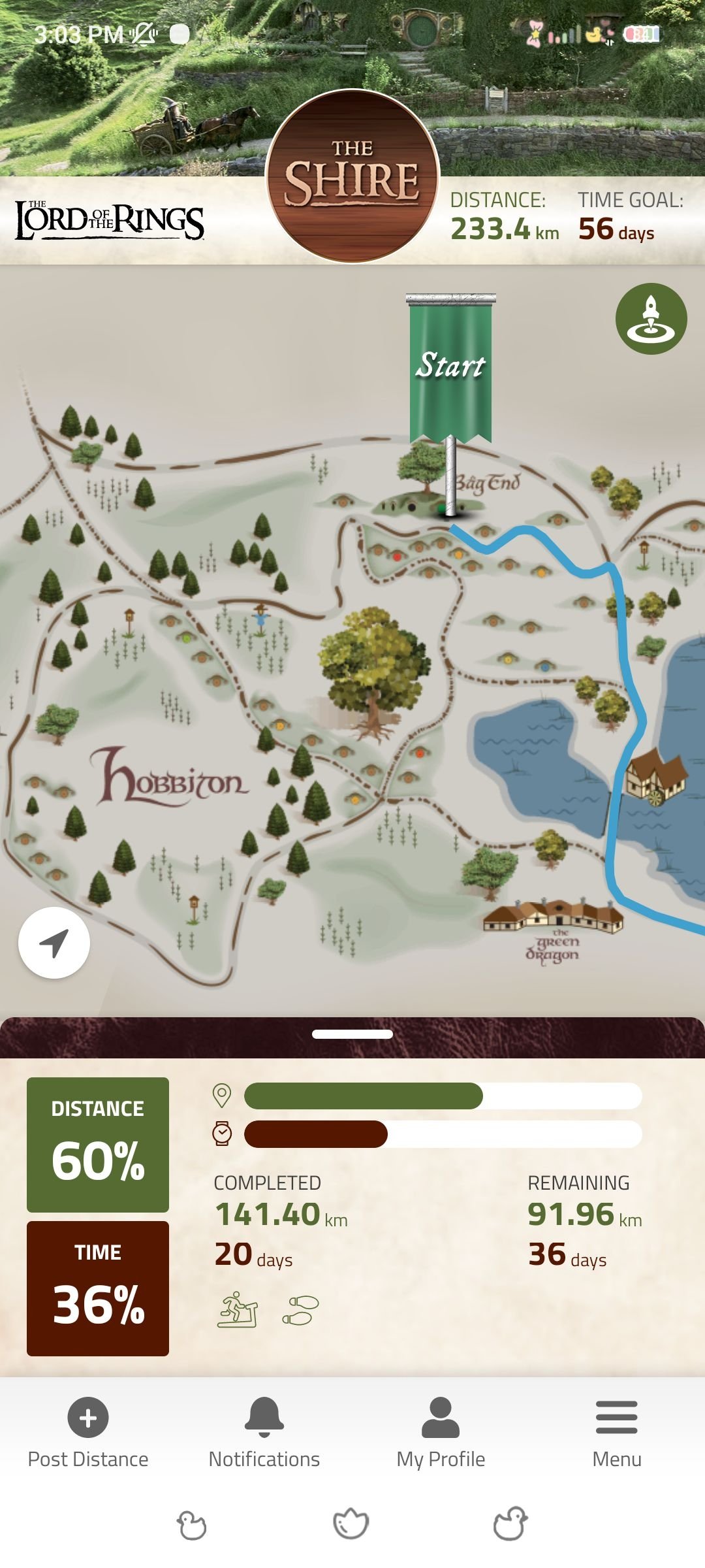 Lord of the Rings map infographic – Fellowship route