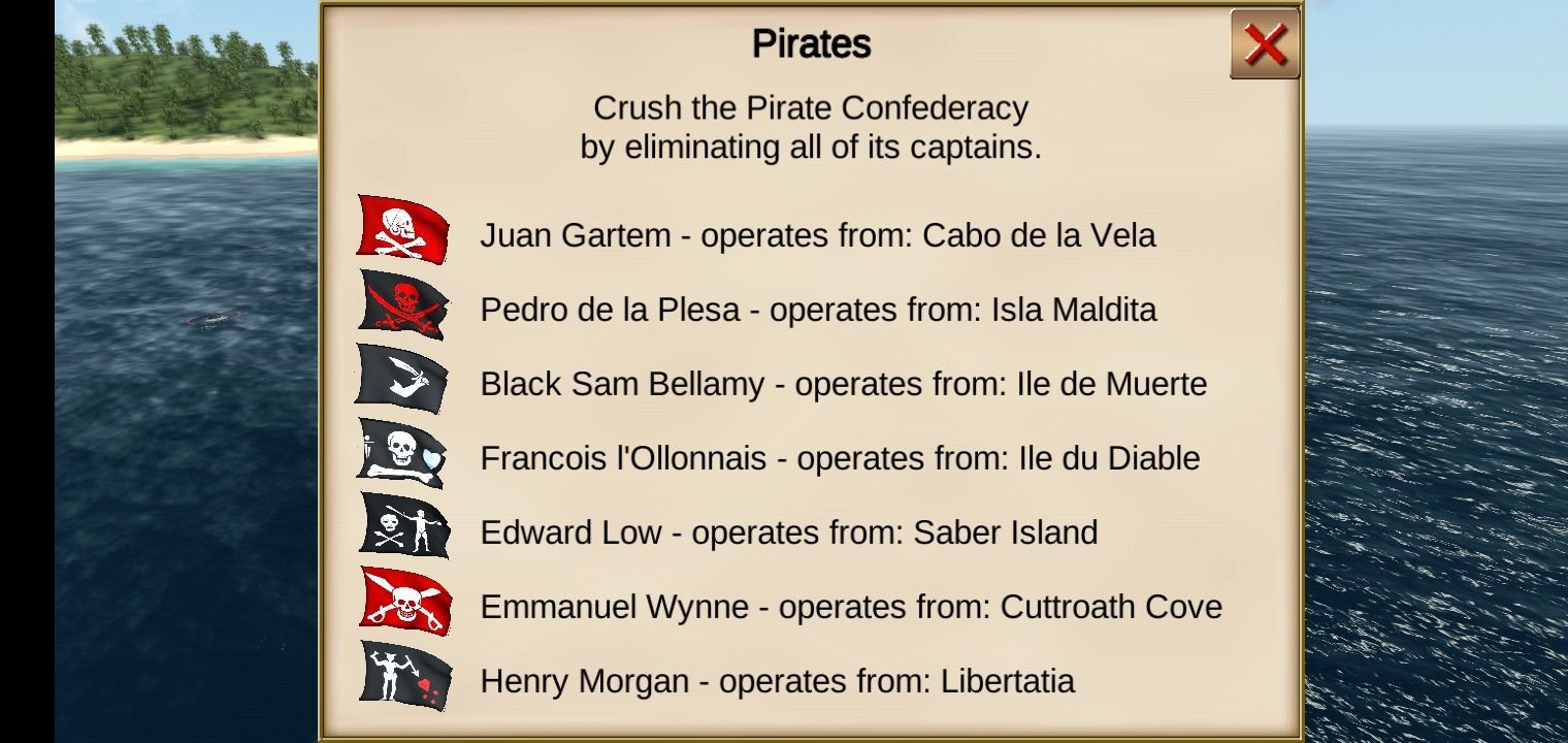 the pirate caribbean hunt, map