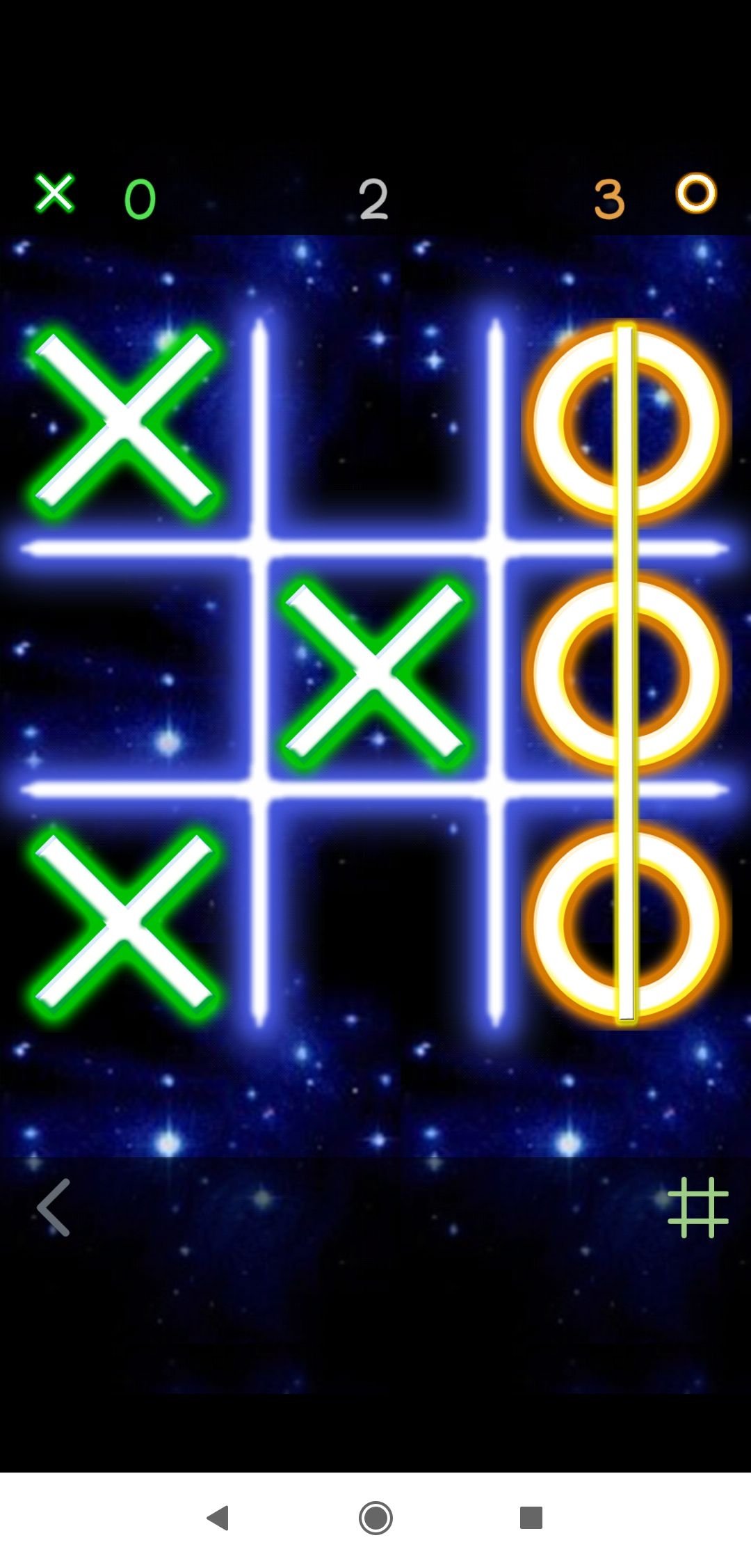 Tic Tac Toe glow - Free Puzzle Game for Android - Download the APK