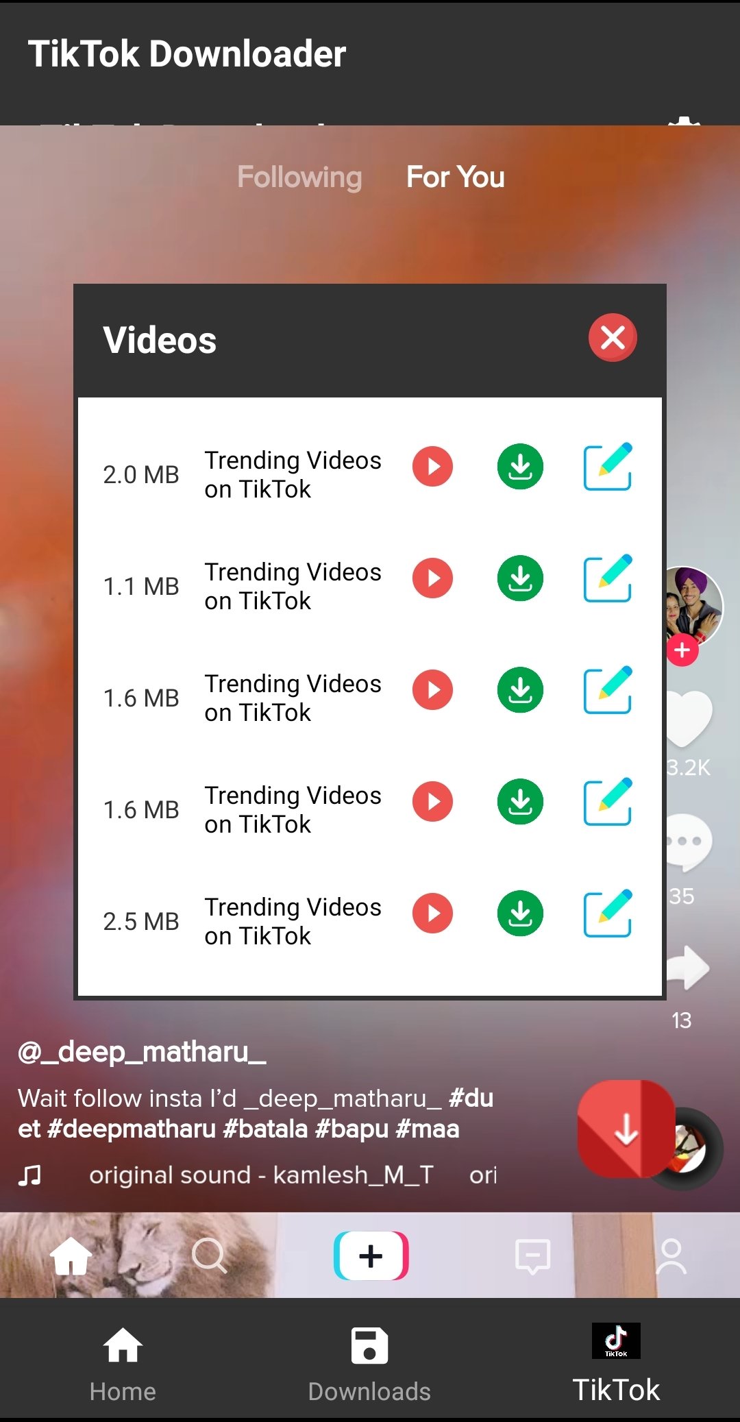 tiktok download online