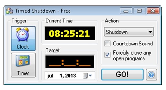 windows 8 shutdown timer