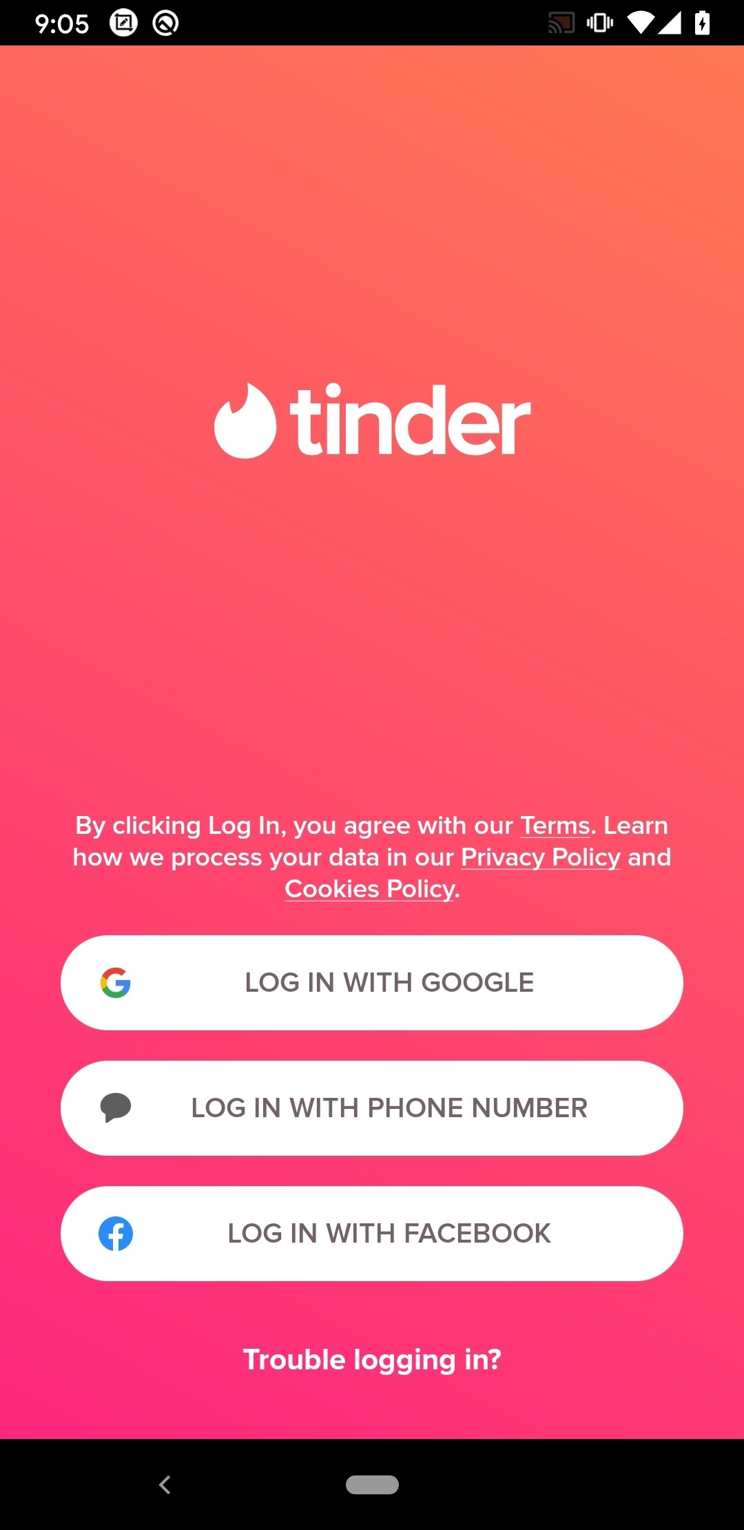 Tinder not on play store