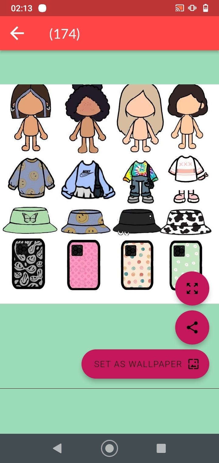 Download do APK de Idéias de roupas de toca boca para Android