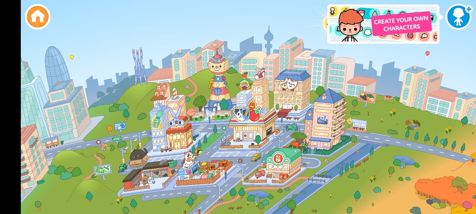 Toca life no computador ou celular com todas as cidades, personagens,t