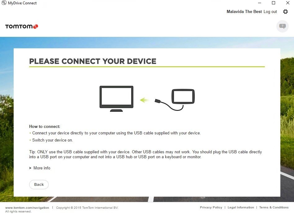 older version of tomtom mydrive connect