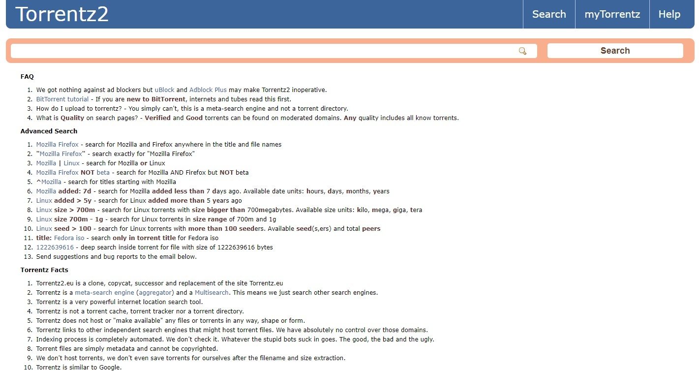 latest torrentz2 search engine