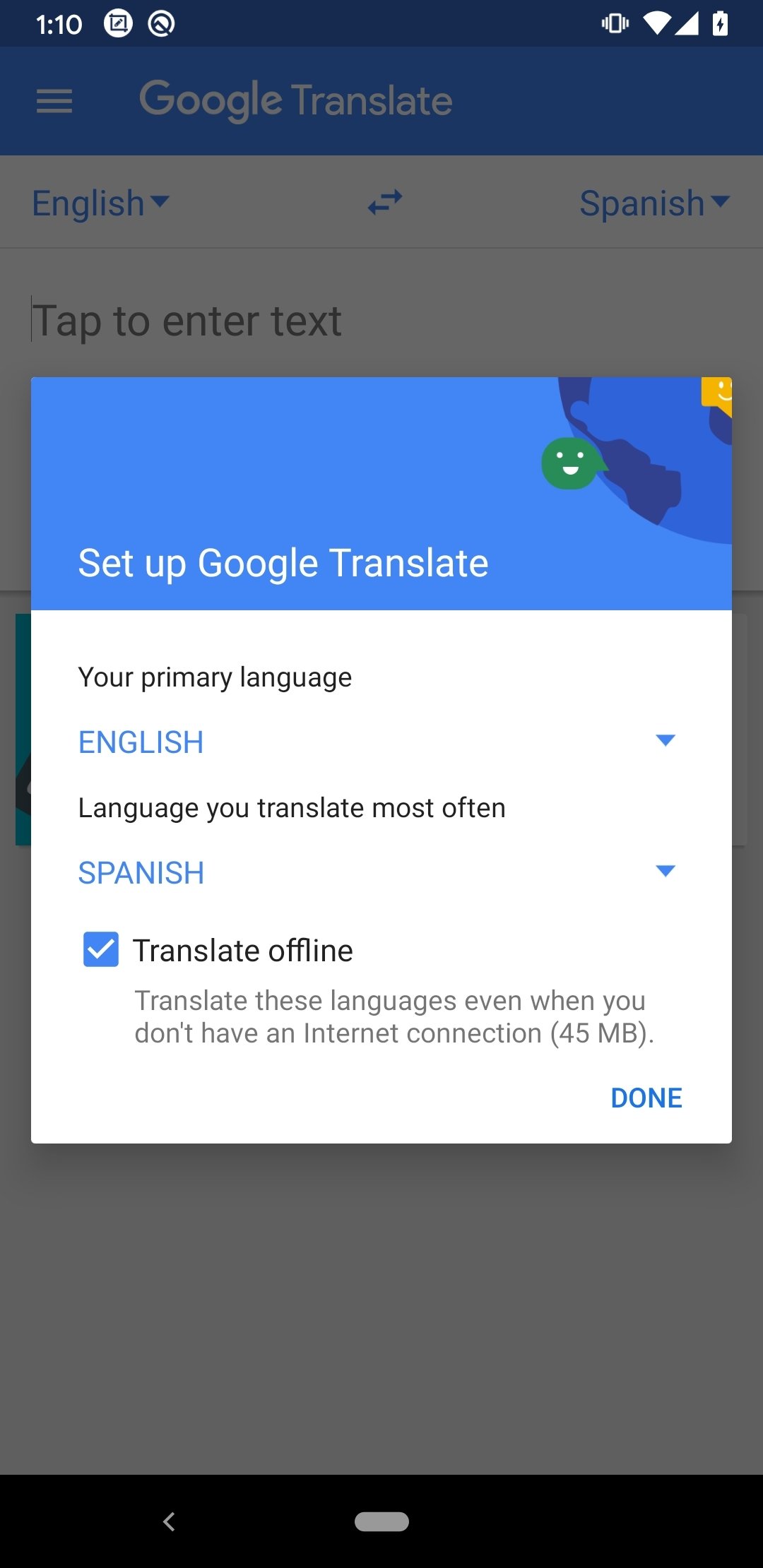 App de tradução instantânea: Google Translator