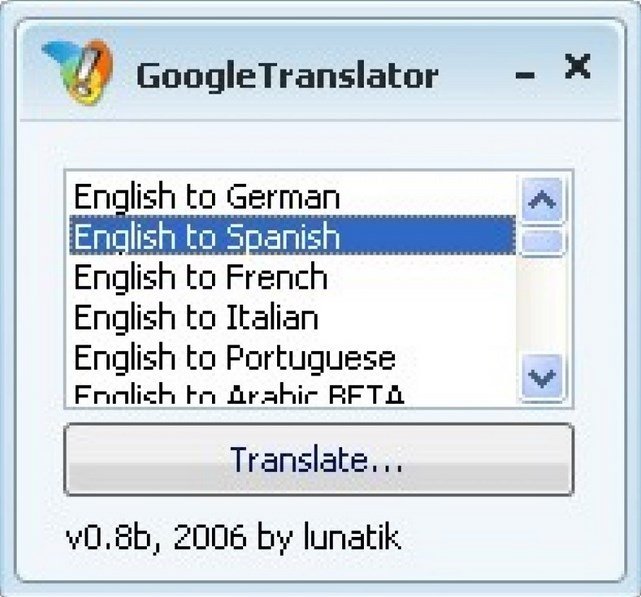 Descargar Traductor Google 0.8b para PC Gratis