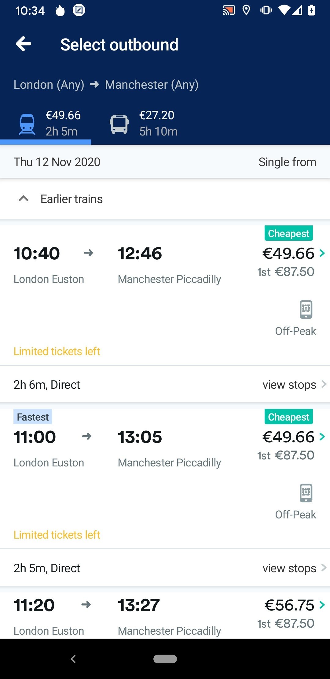 Trainline UK Android 