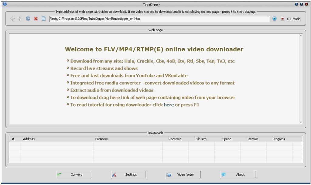 tubedigger monitor browsers