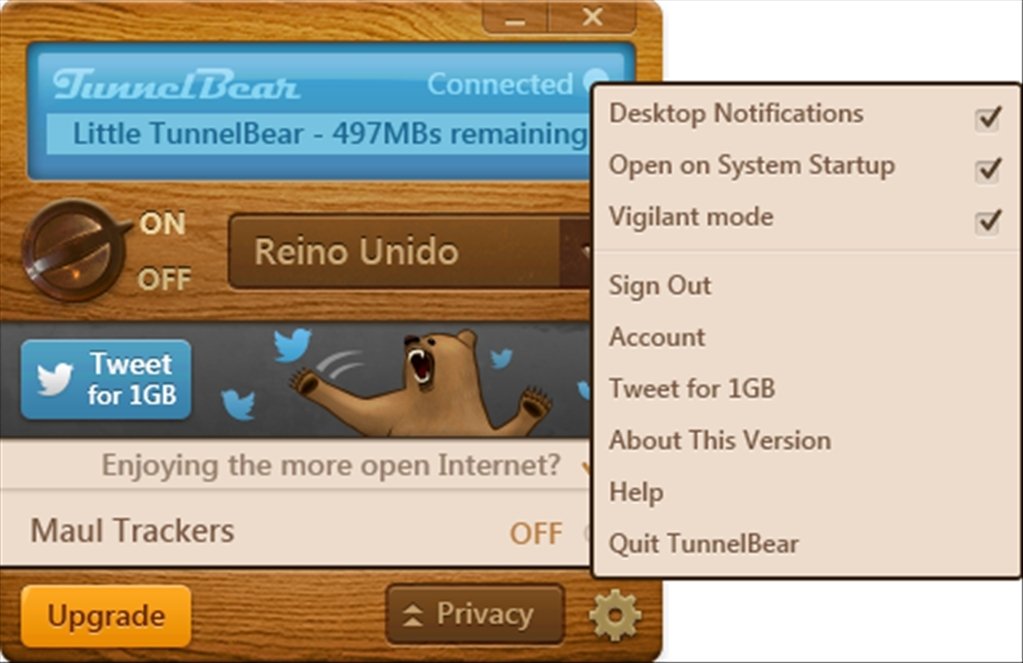 how to use tunnelbear on pc