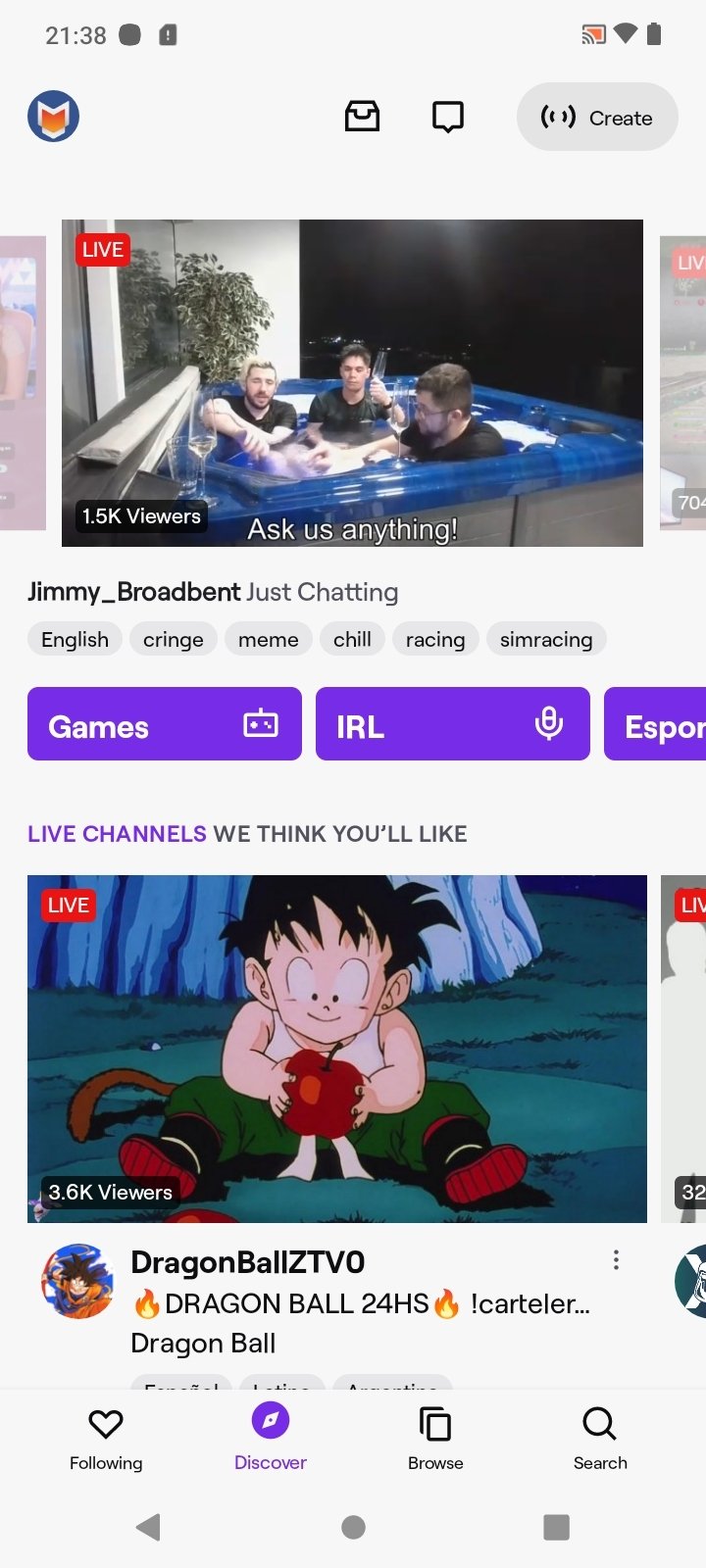 Twitch Android