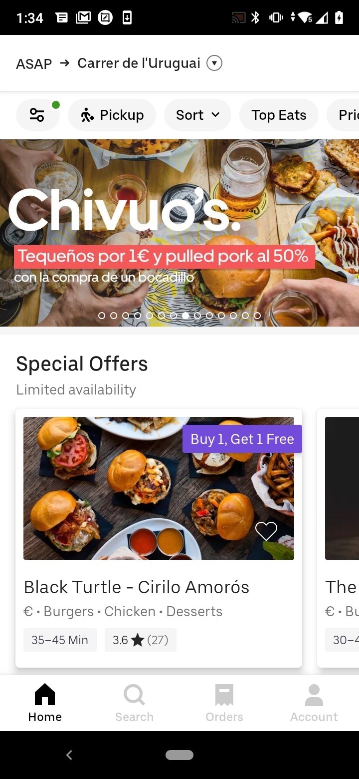 Uber Eats Android 