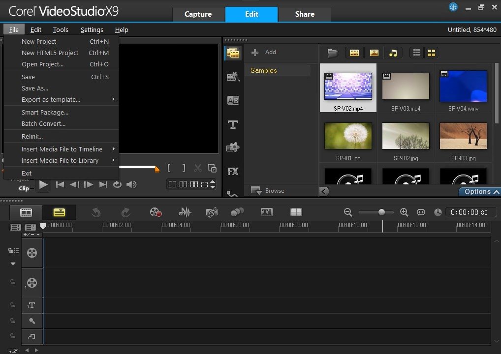 particle effects videostudio x9