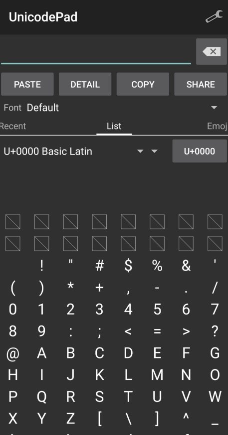 Unicode Pad Android 