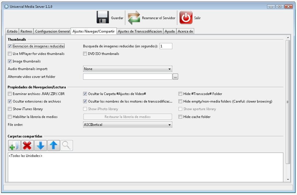 universal media server setup