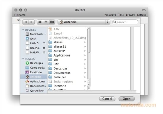 unrarx mac 10.7.5