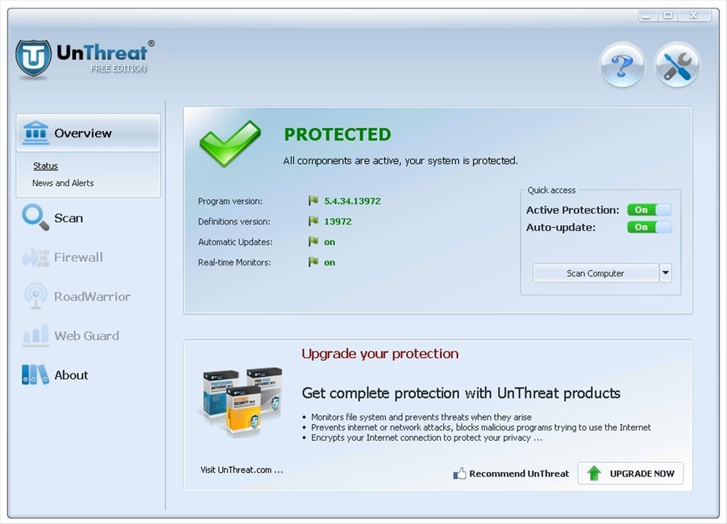 UnThreat Antivirus Free 2013 - Download for PC Free
