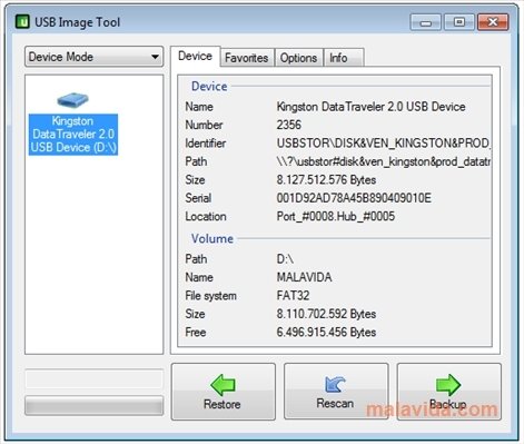 using usb image tool