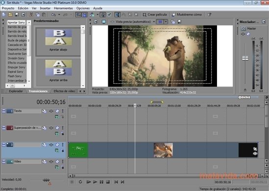 vegas movie studio separate audio from video